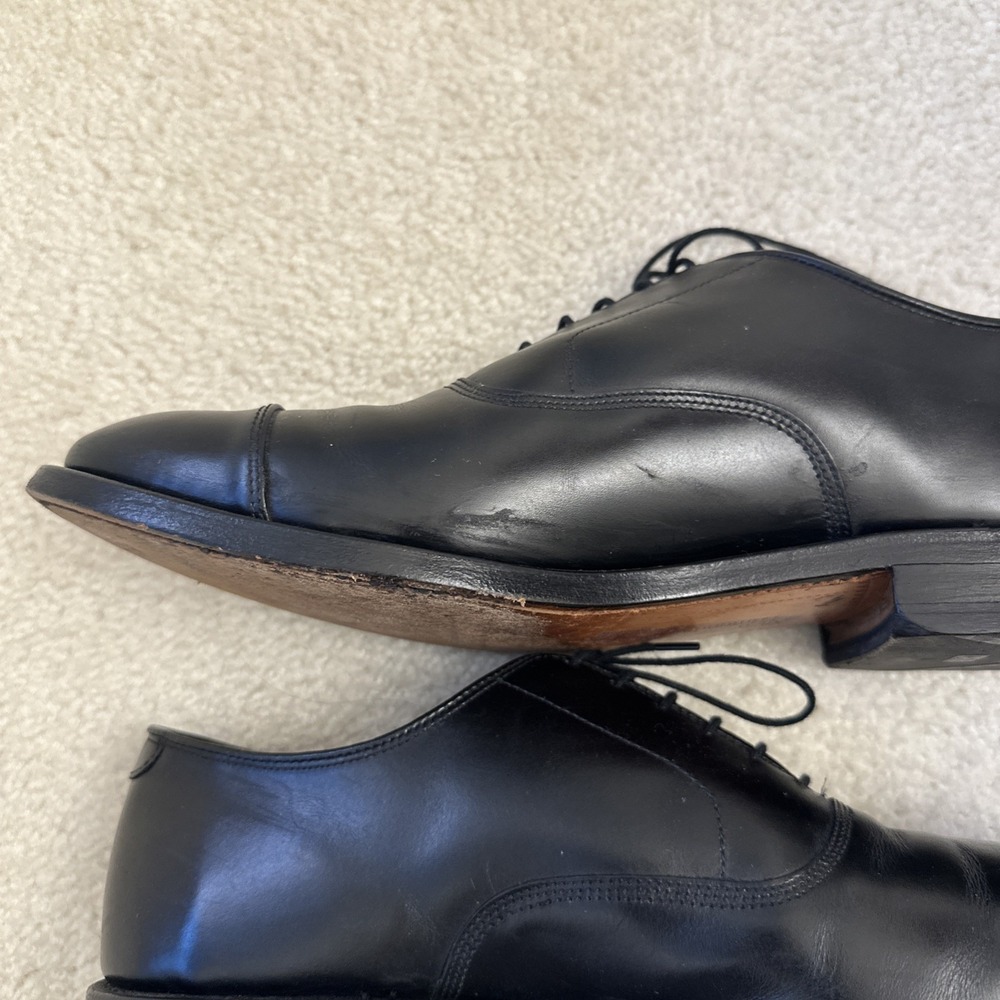 Allen Edmonds Park Avenue Oxfords Dress Shoes Mens Sz 10.5 Black Leather Cap Toe - Picture 7 of 11